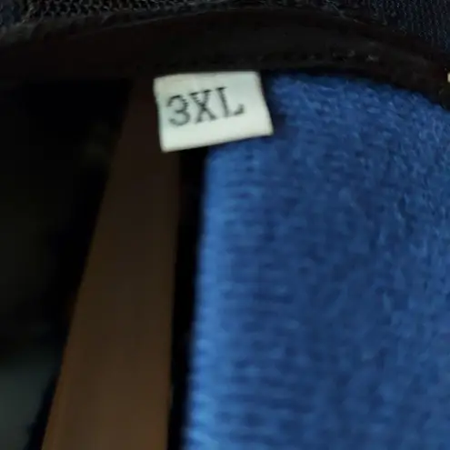 3XL Black Long Sleeve Lace Maxi with Mini Train Size 3X