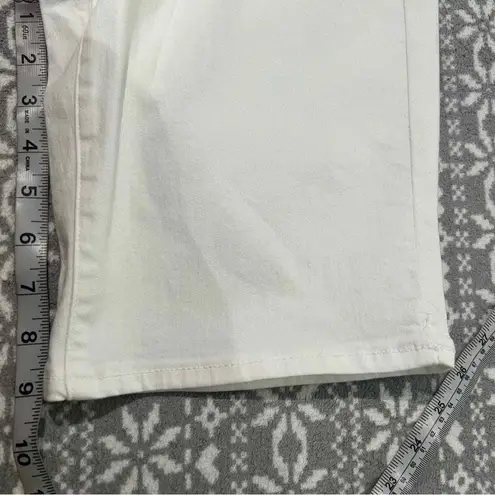 NYDJ White Ella Shorts with Sideseam Slits in Optic White Size 2