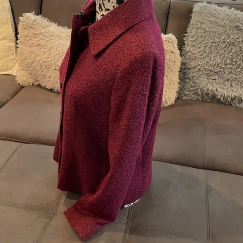 Karen Scott Fuchsia and Black Blazer Jacket Size 10