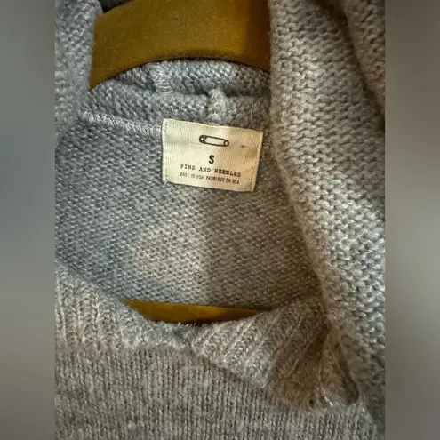 Pins and Needles Gray Soft Knit Hooded Crop Sweatshirt