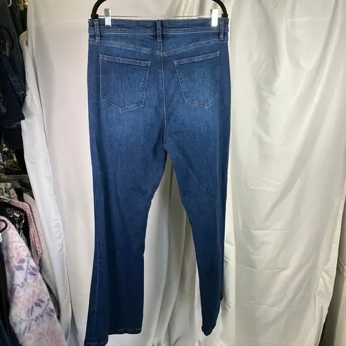 Ann Taylor  Women's The Flare High Rise Dark Wash Denim Jeans Size 12‎ Classic
