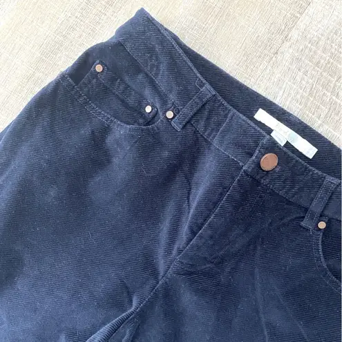 Boden USA BODEN Corduroy Slim Straight Pants Womens 6 Cord Jeans Navy Blue Academia Preppy