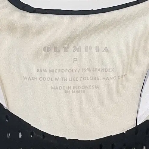 NEW Olympia XS P Sports Bra Ophelia HighNeck Black Mesh Jet FP FreePeople Collab