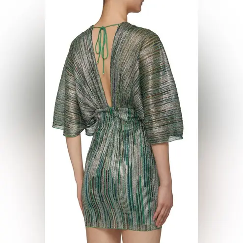 ROTATE Birger Christensen Ester Dress in Fern Green size 32 US 0 NWT