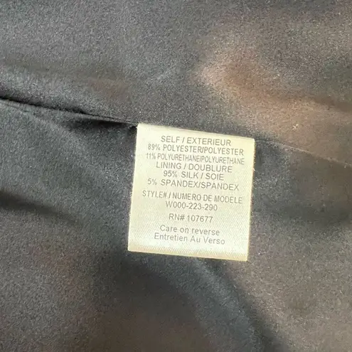 Alice + Olivia  Black Employed Shawl Lapel Elastic Waist Lined Blazer Size Medium