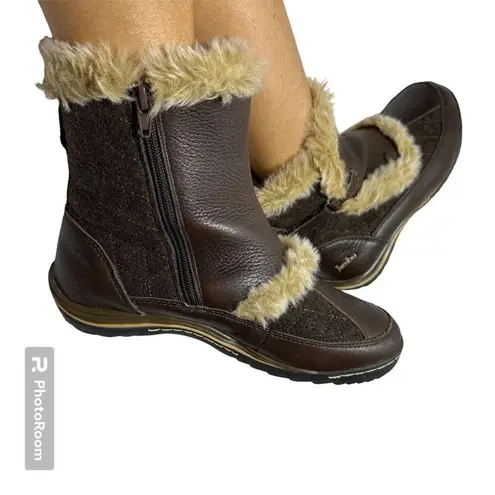 Jambu Eskimo brown faux fur lined winter boots sz 7.5