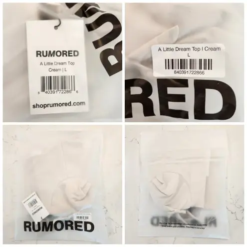 Rumored A Little Dream Corset Top Size Large Cream New