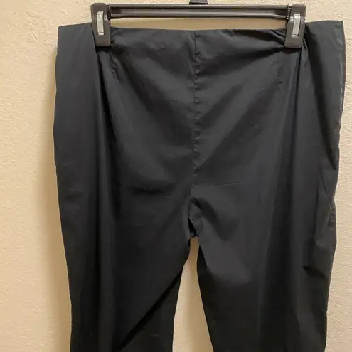 Lafayette 148  New York Black Side Zip Ankle Length Straight Leg Dress Pants Sz 8