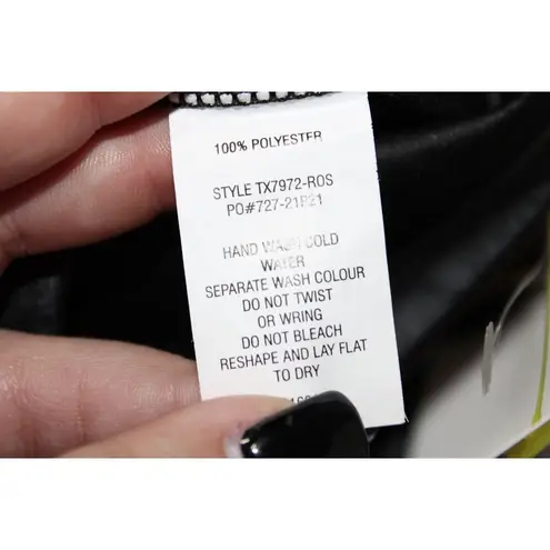 NWOT Womens Liz & Sara Black Faux Leather Strappy Bralette Crop Top Size Large L