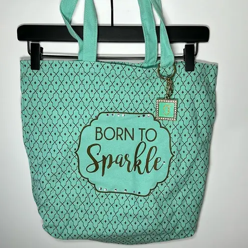 Born to Sparkle Tote Bag Blue