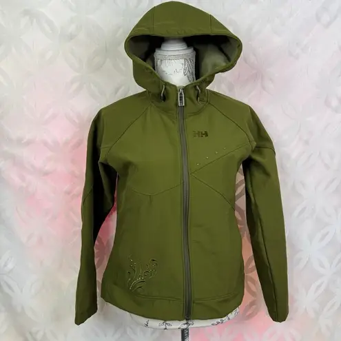 Helly Hansen Full Zip Green Soft Shell Jacket Size Small