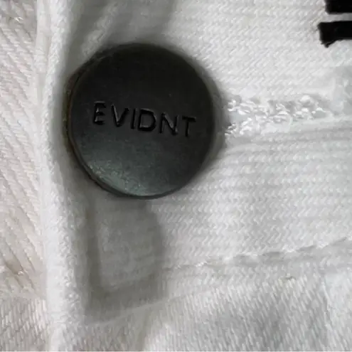 EVIDNT Los Angeles Size 26 Essen Relaxed White Raw Hem Straight Leg Denim Jeans