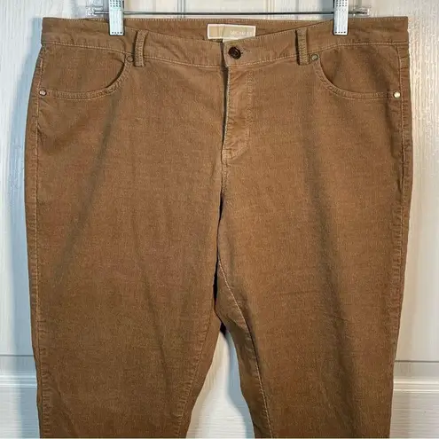 MICHAEL Michael Kors Sz 12 Brown Tan Straight Leg Corduroy Pants Cords