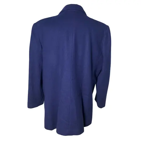 Vintage Casablanca Wool Blazer Jacket Navy Blue Gold Crest Button 14 Oversiz