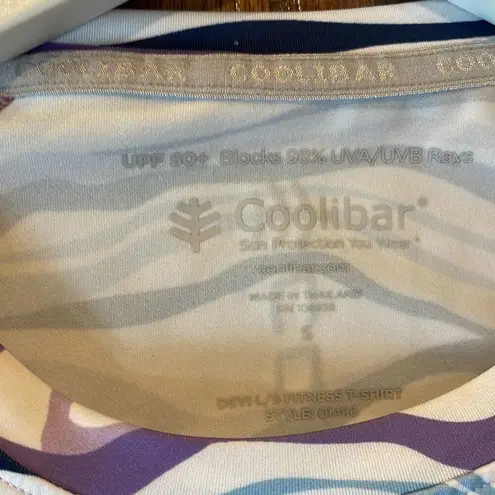 Coolibar UPF 50 patterned geodeālong sleeve top Small Blue