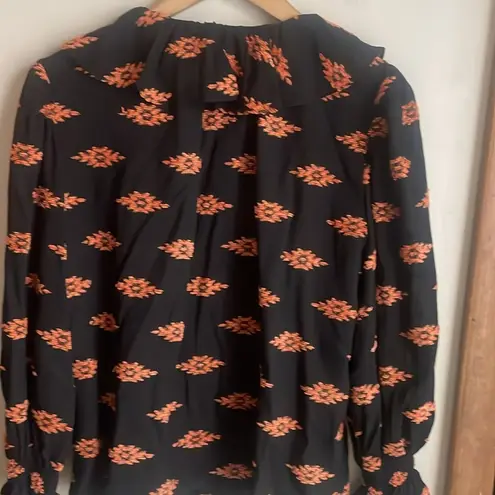 RHODE Nessa Top In Ikat Clip Jacquard In Multi Black Size XS