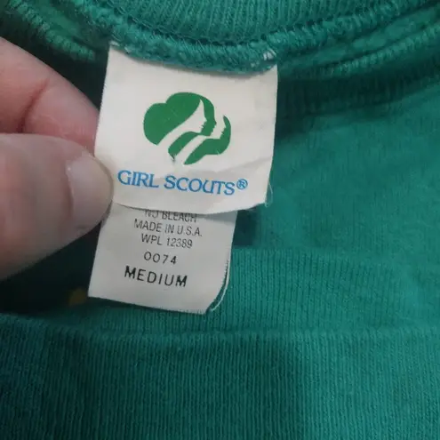 Vintage Junior Girl Scouts Green Sweatshirt Size M