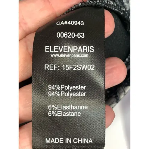 Eleven Paris -3. Women's Abstract Print Long Sleeve Sweatshirt Black Size Small