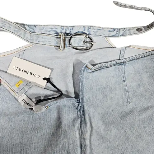 We Wore What Denim Cut Out Mini Skirt Super Light S NWT