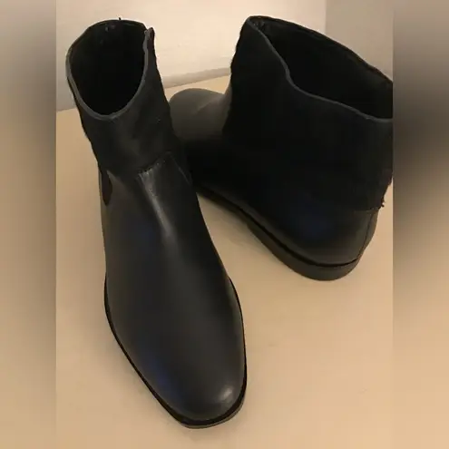 Saint & Libertine women black leather short boots Size 6