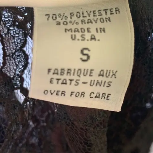 Vintage Express sheer lace pull on maxi skirt Black Size undefined