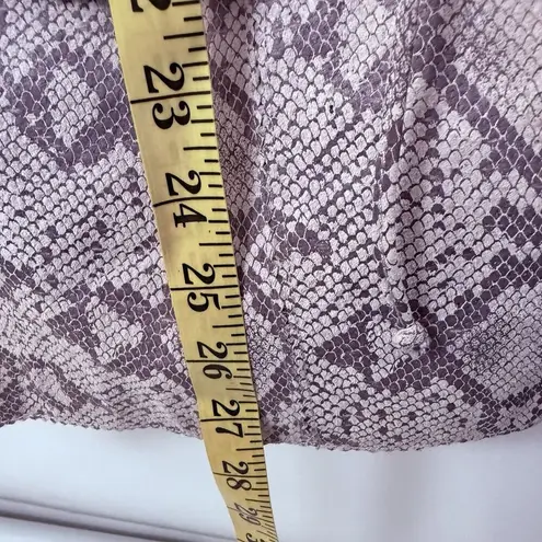 Chi By Falchi Leather Jacket Women’s XL Purple Snake Print Python Casual Office