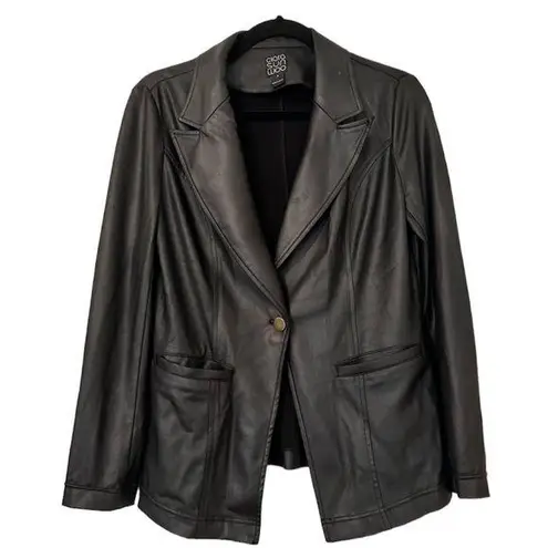 Clara Sun Woo Vegan Leather Blazer Black