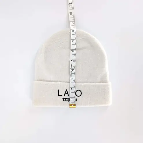 Lalo Tequila Logo White Unisex One Size Fits Most Cuffed Beanie Winter Hat