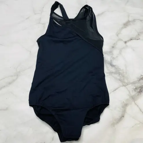 Gaiam  x Jessica Biel Melrose Mesh Trimmed Bodysuit Black Size S New