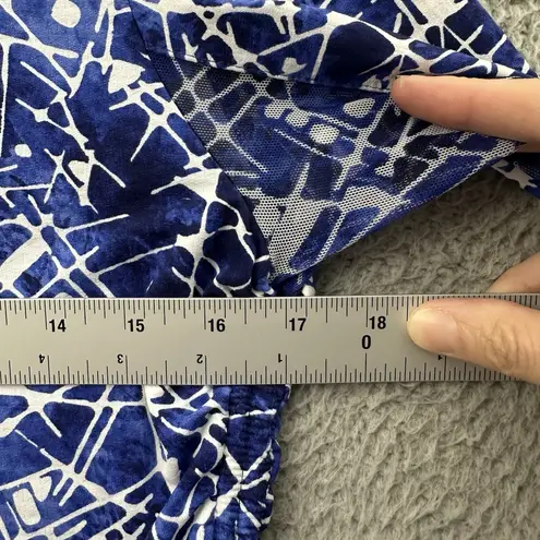 Ibkul 1/4 Zip Long Sleeve Top UPF 50+ Golf Stretch Cinched Sides Women's Small Blue