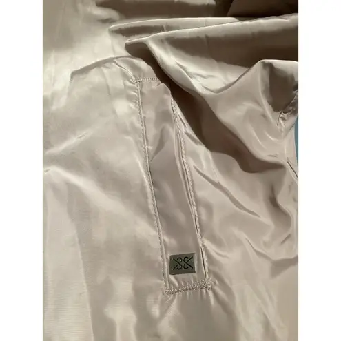 SOIA & KYO Jacket Womens L/XL Tan Hooded Lightweight Windbreaker Zip