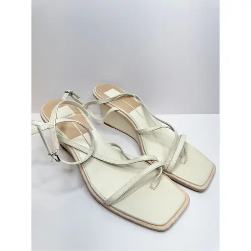 Dolce Vita Sandals Ladies Size 11 Gemini Cream Square Toe Strappy Wedge Heel