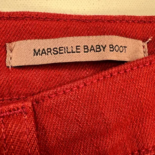 Johnny Was  Marseille Baby Boot Jeans Candy Apple Red NEW 27.5” Inseam Size 30
