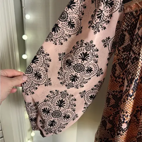 Ivy Jane Orange Brown Boxy Bib Collar Blouse