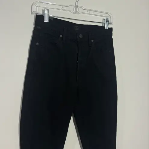 Citizens of Humanity Olivia Seam High Rise Slim Crop In Black Button Fly Size 25