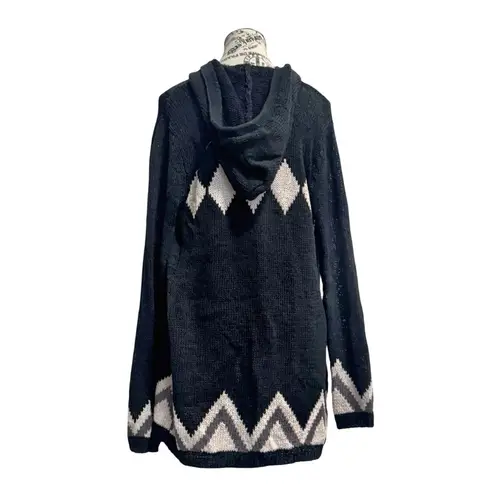 Project Women’s Open Front Cardigan With Hood. Navy, Off