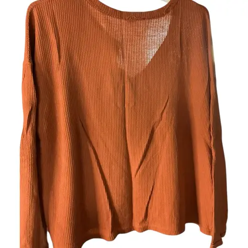 Madewell  Burnt Orange Long Sleeve Henley