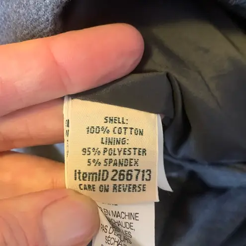 L.L. Bean Trousers 10 Slate Gray Classic Fit Pants Thick Cotton Warm