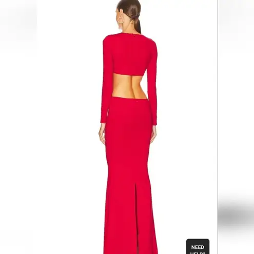Retrofête Retrofete Miley Dress Red Maxi Cutout Long Sleeve Size XL NWT Long Sleeve