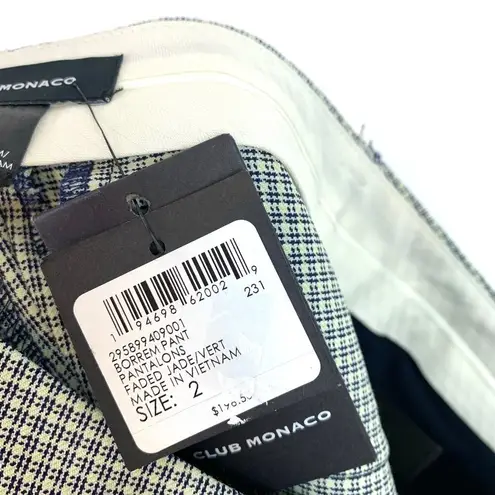 Club Monaco NWT Borrem Wool Blend Cropped Trouser Pant Faded Jaded Size 2