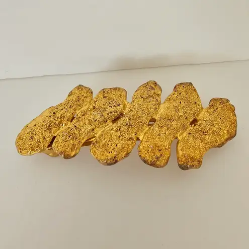Dolce Vita Gold Gilt Hair Barrette Gold tone textured metal