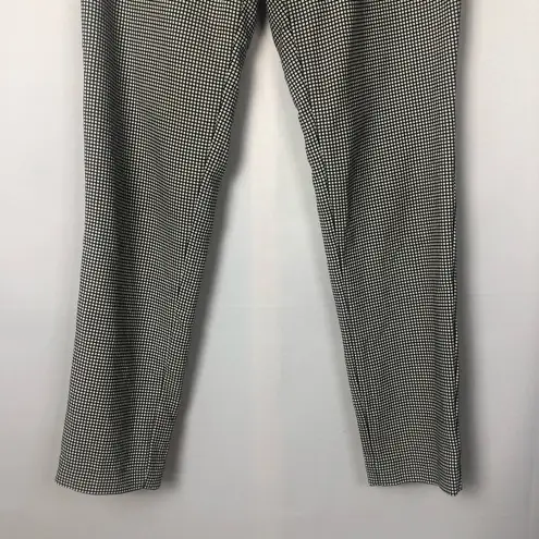 Dalia Black & White Checkered Plaid Skinny Stretch Legging Pants 10
