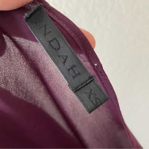 Indah Parnell Purple Bell Sleeve Romper