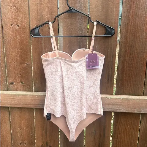+ BODY By Haart + Lieu Beige Powersuit Bodysuit Shapewear Size 34B Medium NWT Tan