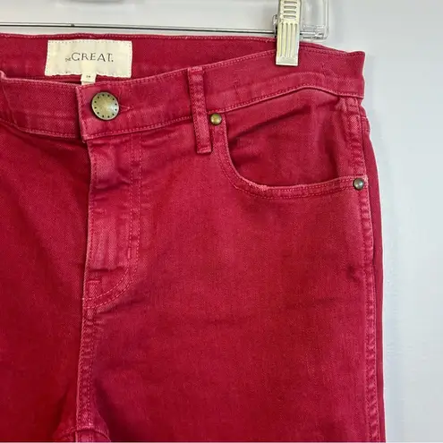 The Great Almost Skinny Cherry Pie Red Ankle Jeans Size 28