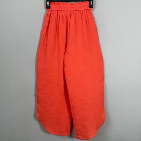 Marine layer Corinne Wide Leg Pants Women's Small Hot Coral Guazy Beach NWT