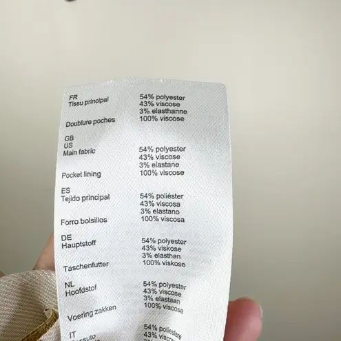 Maje Size 36/Small Perse Plaid Wide-Leg Cropped Trouser Pants Pockets