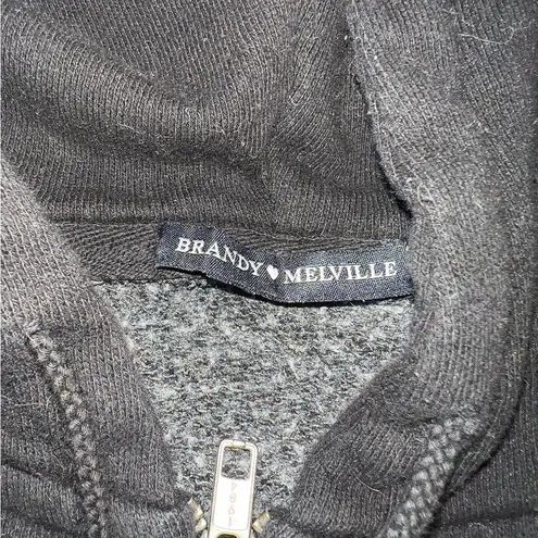 Brandy Melville Black  Cropped Hoodie