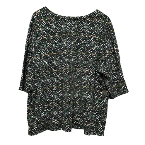 Catherines Tunic Top 2XWP Abstract Dot Multicolor Print Casual Comfort Artsy