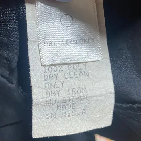 Tadashi Shoji Vintage 90s Tadashi Halter Gown Pleated Bodice Taffeta Fit & Flare Maxi Black S